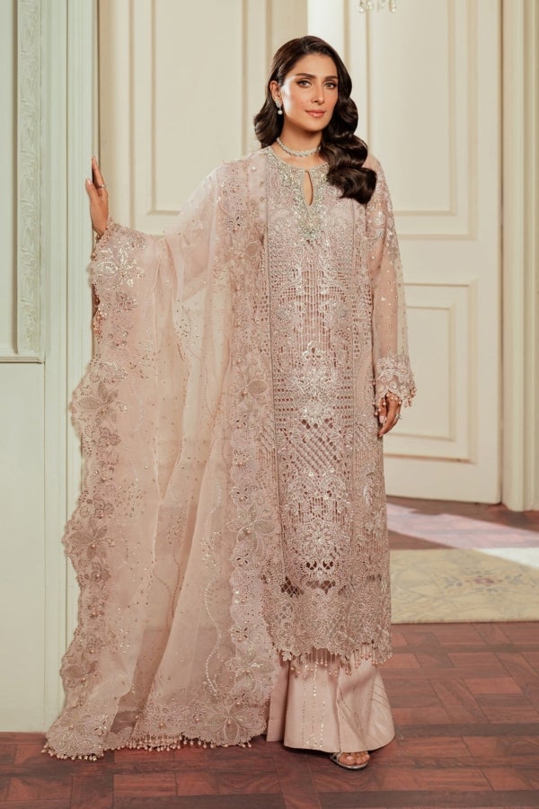 baroque formal dress Baroque Two-Tone Lace Dress with Romantic Details – RICHRADIQS main image 1